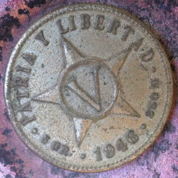 Vintage MCM Hayden Lewis Steampunky Coins & Keys Large Ashtray/Catchall dish - Picture 10 of 12